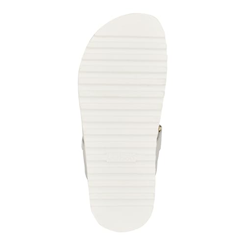 GUESS Women's FABULON Flat Sandal, Silver 040, 2 UK - Image 4