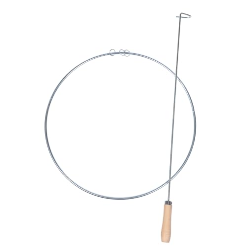 SUPVOX Wood Iron Rolling Hoop Toy for Teens Chinese Traditional Boys and Girls Exercise Hoop Balance Trainer Plaything