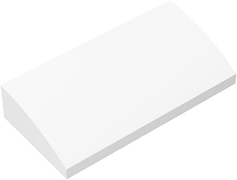Classic Building Slope Curvo 2x4x23, 100 piezas de pendiente blanca a granel, compatible con piezas y piezas Lego 88930, compatible con Lego y todas