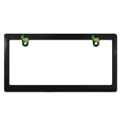 ケロロ軍曹 ナンバープレート フレーム ナンバーフレーム 普通車 軽自動車適用 装飾ボーダー タグ装飾 耐久性 カーアクセサリー 錆びにくい おしゃれ ?り物