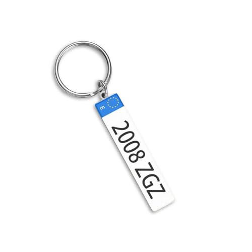 Soview Llavero Matrícula Personalizada, Llavero Coche Personalizado Regalo Original para Hombre Los Amantes del Motor en Navidad Cumpleaños Aniversario