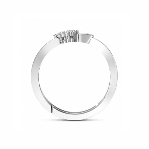Image of Miss Highness 925 Sterling Silver Ring for Women | Adjustable Heart Ring | Certified Pure Silver Jewellery | Office Wear Finger Rings | Gift for Wife, Girlfriend, Anniversary & Girls Birthday