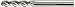 Drillco 7750 Series Solid Carbide Extra-Long Length Center Cutting End Mill, Uncoated (Bright) Finish, 4 Flute, 30 Degrees Helix, Ball Nose End, 1-5/8" Cutting Length, 5/16" Cutting Diameter, 4" Length, 5/16" Shank Diameter