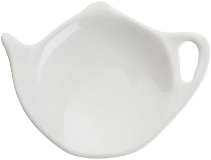 TableCraft White Melamine Tea Bag Rest Set – Set of 4, 4 x 3 x 0.75 Inches, Durable, Dishwasher Safe Tea Bag Holders for Used Tea Bags, Spoons, or Small Accessories, Easy to Clean image 2