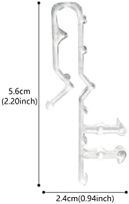ALLY-MAGIC 2 inch Hidden Valance Clips 10 PiecesClear Blind Clips Blinds Retainer Holder Accessories for Wood Blinds Y4-CLGP (2inch)