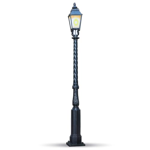 Colingmill 1 Pack 6 ft Lamppost Cardboard Cutout Street Lamp Post Life Size Backdrop Photo Props Standing Street Lamp Standup Cardboard for Patio Yard Garden Outdoor Christmas Mardi Gras Decor