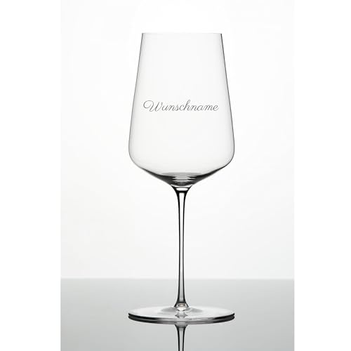 Neuerts Gravur Zalto 1x Weinglas Universal DENK`ART 11301 mit Gravur - mundgeblasen/handgefertigt in Österreich - 530ml - peronalisierbar mit Namen Datum Wunschtext - Weißweinglas - Rotweinglas