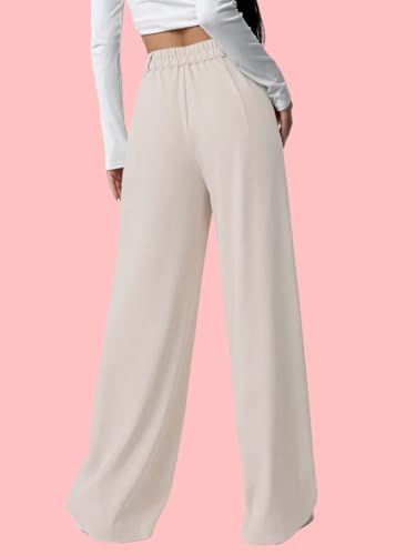 GRECIILOOKS Trousers for Woman | Womens High Rise High Waist Flared Korean Style | Formal Pant for Women Office Wear| Track Pants for Womans Elegant for College & Events (Available in Plus Size)