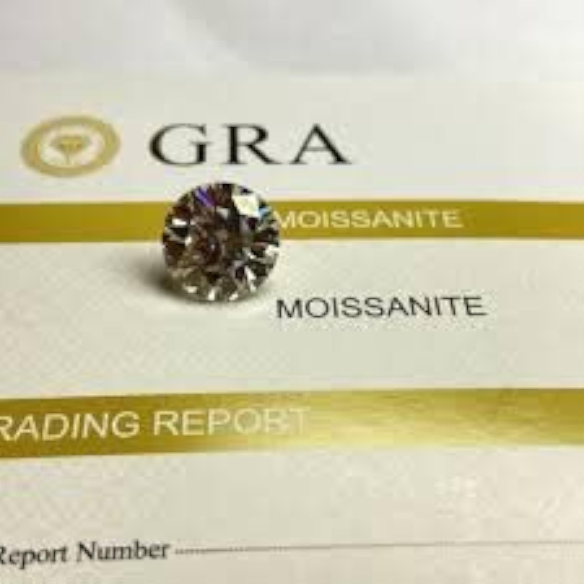 GRA Certified Moissanite Loose Diamond Gemstone, 1 Carat