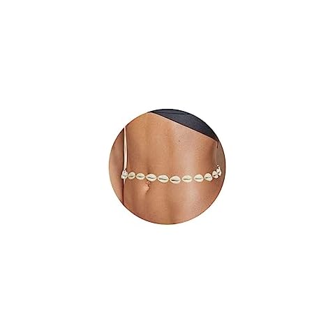 Chennie Adjustable Seashell Waist Chain with Turquoise Cover