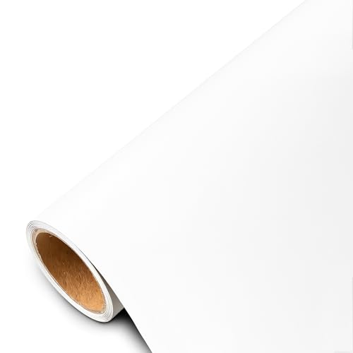 Image of 2ft x 5ft Matte White Car Vinyl Wrap, Car Wrap Vinyl Roll for Cars Body Protection, Scratch Resistance with Air Release Technology (Matte White)
