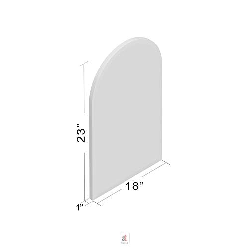 Image of Art Street Frameless Beveled Glass Wall Mirror for Bathroom, Curved Wall Mirror for Home, (Size - 23 x 18 Inches)