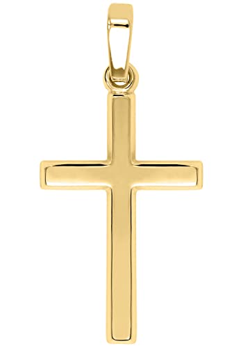 My Gold Pendentif Croix (sans chaîne) Or jaune véritable Or 750 (18 carats) 25 mm x 12 mm Or Croix Landour V0011249