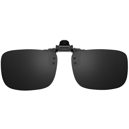Polarized Clip-on Sunglasses over Prescription Glasses Anti-glare UV Protection Flip-up Clip on Sun Glasses