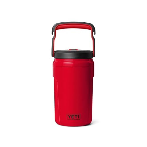 Image of YETI Silo 40 oz Insulated Magslider Straw Cap Water Jug - Leakproof, Lightweight Sports Bottle with Fence Hook Handle - Keeps Drinks Ice-Cold - Ideal for Gym, Sports & Tournaments, Rescue Red