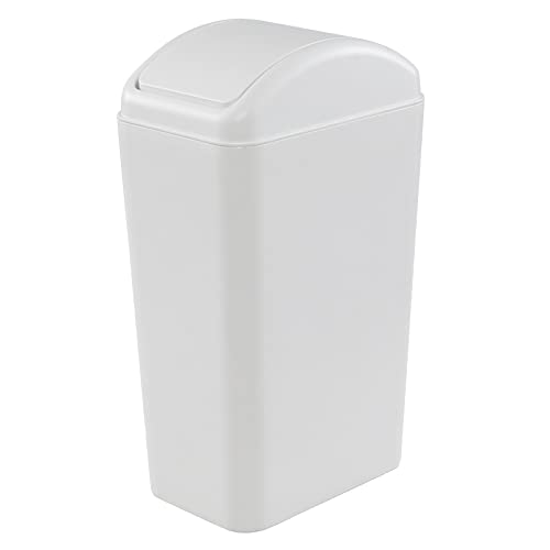 Caneca de basura rectangular de plástico 14 L con tapa basculante