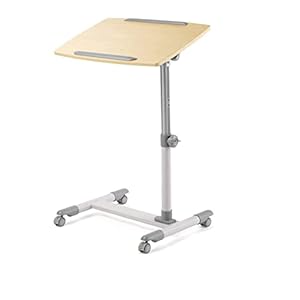 WJFTODAY Pneumatischer Überbetttisch höhenverstellbar