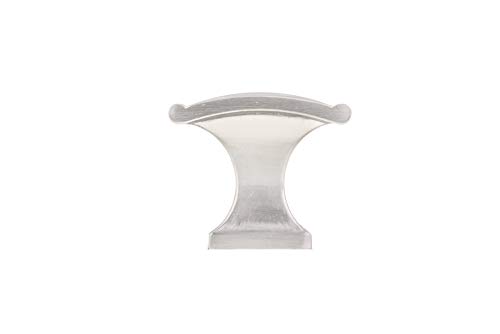 Image of Richelieu Hardware BP260637195 Teramo Collection 1 3 /8-inch (35 mm) x 13 /16-inch (20 mm) Brushed Nickel Traditional Rectangular Cabinet and Drawer Knob for Kitchen, Bathroom, and Furniture
