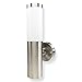 Produktbild DBLV Wand-Außenleuchte mit LED Leuchtmittel - Edelstahl Außen-Lampe - Outdoor Hof-Lampe - Garten-Lampe - Garten-Leuchte - Wand-Leuchte für Draußen