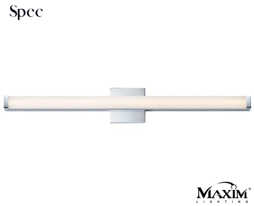 Image of Maxim Lighting Spec Bath Vanity Light | Polished Chrome Aluminum Finish | Contemporary Indoor Light Fixture | Ideal for Bathrooms & Powder Rooms | Dimmable | Home Decor Light Fixture | 52006PC
