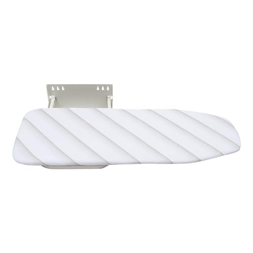 Wall Mounted Ironing Board with Iron Holder, Foldable Space Saving Design, 37.4x7.5 Inch Compact Mount Fold Down Iron Board, Heat Resistant Cover (428°F), Fold Down Ironing Station for Home, Closet