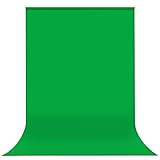 Yesker 6X 9.5 ft Green Screen for Photography, Chromakey Muslin Backdrop Background for Photo Video Studio, Zoom, YouTube,Online Meetings (Stand NOT Included)