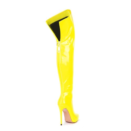 Image of Thigh high boots for women striped Back zipper Burgundy Zebra Print Over the knee Sexy gold white pointed toe Cow Print leopard Magenta stiletto heel