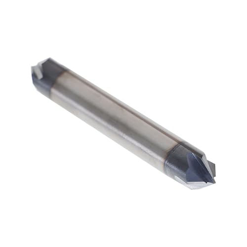 Image of 3 /8 Inch Helix Carbide End Mill 90 Degree Double End ATialn Coated 4 Flute
