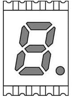 LED Displays & Accessories GREEN DIFFUSED 1 DIGIT, Pack of 10 (ACSA03-41SGWA-F01)