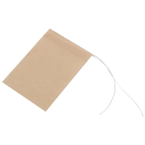 Lonrtesw Paquete de 500 Bolsas de Filtro de Té, Bolsa de Té de Papel Desechable con CordóN para Té de Hojas Sueltas, Café (Color Natural)