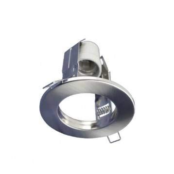 Aro empotrable reflectora R90 rosca E27 color níquel con portalámparas cerámico Cover