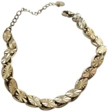 MITH SB TAKI Arpa Zincir Bileklik, Altın Rengi, 316 Paslanmaz Çelik, Kadın, Kuyumcu İşi İşlemeli, Yetişkin, 16+5 cm - Görsel 1