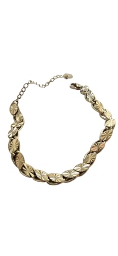 MITH SB TAKI Arpa Zincir Bileklik, Altın Rengi, 316 Paslanmaz Çelik, Kadın, Kuyumcu İşi İşlemeli, Yetişkin, 16+5 cm