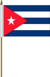 Cuba Small 4 X 6 Inch Mini Country Stick Flag Banner with 10 Inch Plastic Pole Great Quality Polyester New