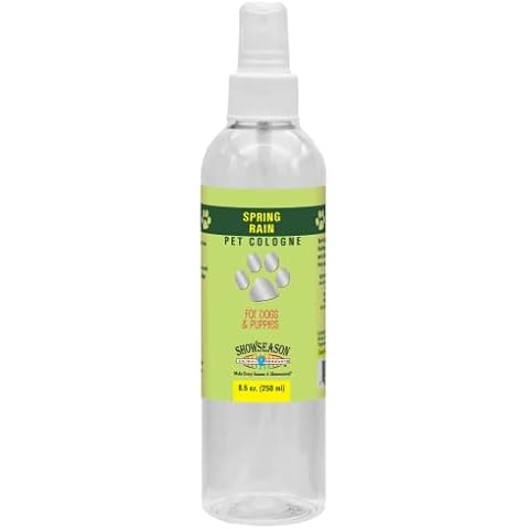 Showseason Spring Rain Pet Cologne 8.5 oz. For Dogs | Long-Lasting Odor Eliminator | Cruelty-Free | Paraben-Free | Biodegradable and Non-Toxic | Made In The USA Cover