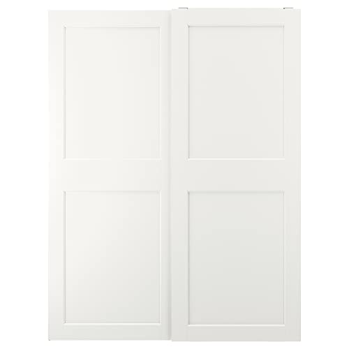 Ikea GRIMO - Par de puertas correderas (150 x 201 cm), color blanco