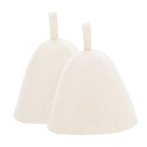 2個 シャワーキャップ ホットサウナスーツ サウナ泡立て器 サウナバスキャップ shower cap ハ?ック 帽子 ハット サウナ供給 しなやかなヘッドプロテクター 感じた 白い