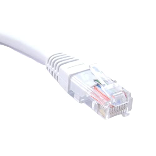 Jafsal Online 10m-20m Cat5e (enhanced) High Speed Ethernet Cable – Lan Network Cable with RJ45 Connector Lead – Ideal for Internet, Router, Modem, Smart TV, PC and Laptop – 10m White
