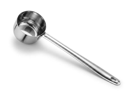 Image of Stainless Steel Deep Ladle with Long Handle, 200 ML, for Serving Tea, Milk, Soup & Sambhar