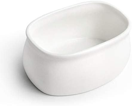 Paquete de 2 soportes para paquetes de azúcar de porcelana tazón de azúcar de cerámica blanca pura tazón para bolsa de té