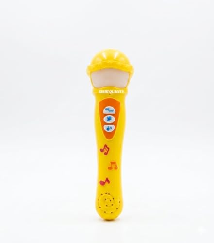 Image of Mic Microphone Musical Toy with Light and Sound for Kids | Classic Look Mic Colourful Lights | Karaoke Wireless Pretend Play Toy | - Color As Per Stock Availability (Pack of 1)