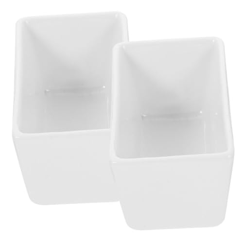 FELTECHELECTR 2-pack Ceramic Sugar Bowl Set Airtight Kitchen Storage Canister for Brown Sugar Cubes Candy Coffee Porcelain Candy Dish