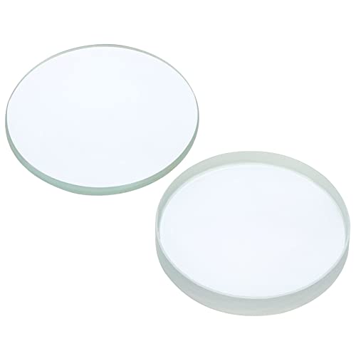 Image of PATIKIL 0.4 inch (10mm) Focal Length Double Convex and Concave Lens Set, Glass Optically Polished Round Edges Lens for Physics Experiment Classroom, Clear