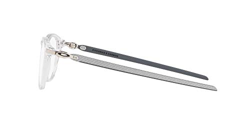 Oakley Men's Ox8149 Pitchman R Carbon Round Prescription Eyeglass Frames, Polished Clear/Demo Lens, 50 Mm #TOP3