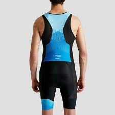 Aptonia Men's Sleeveless Trisuit with Front Zip - Black/Blue 1