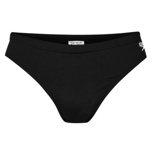 Speedo Men's Eco Endurance+ 7cm Swimming Briefs| Chlorine Resistant | Recycled Fabric | Swim Fitness | Training, Black, 30