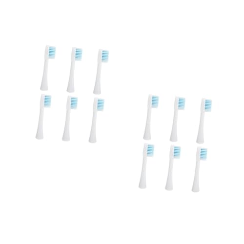 Beavorty 12 Piezas Cabezales de Recambio para Cepillo de Dientes Eléctrico X Q Q X- Cerdas Suaves Redondeadas Duraderos y Compatibles con Mango Recargable Pack Blanco
