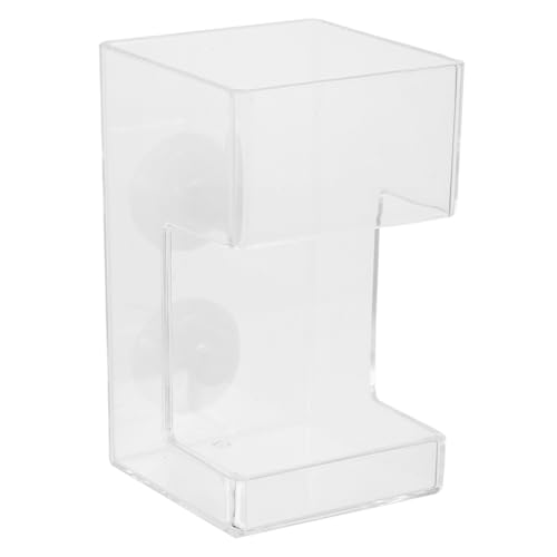 Generic Fish Feeder with Suction Cup Automatic Aquarium Feeder for Fish Tanks Precision Controlled Food Dispenser with Storage Compatible with Various Aquarium