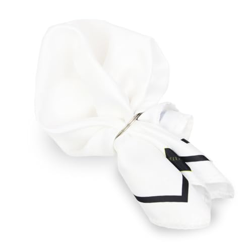 Image of Peluche Classic Hue White Pocket Square for Men (14X14 inches)