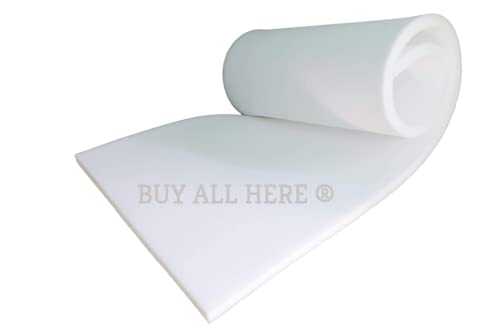 60 x 20 x 2 INCH High Density Upholstery Foam - Cushions, Seat Pad, Seating, Dinning, Stool, Chair, Sofas Window seats Armchairs firm Foam (152 x 51 x 5 CM)